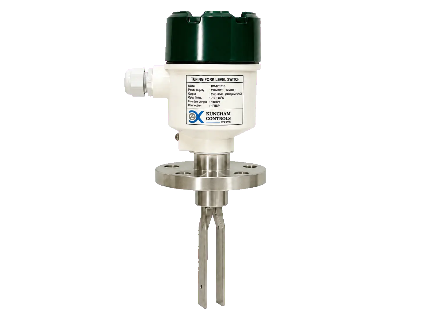 Tuning Fork Level Switch with flanged end